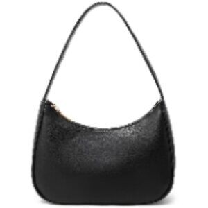 PU Leather Hobo Shoulder Bag with Zipper Closure